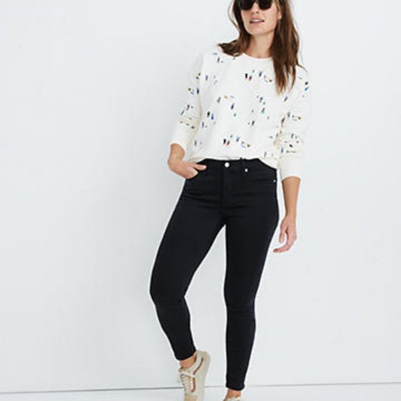 Madewell Denim - Madewell Black 9" Mid-Rise Skinny Jeans  Size 33